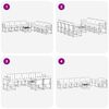 vidaXL Комплект дивани за открито 9 pcs Натурален и Крема