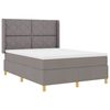 vidaXL Легло с пружинирана основа с таблото Таупе 160 x 200 cm текстил