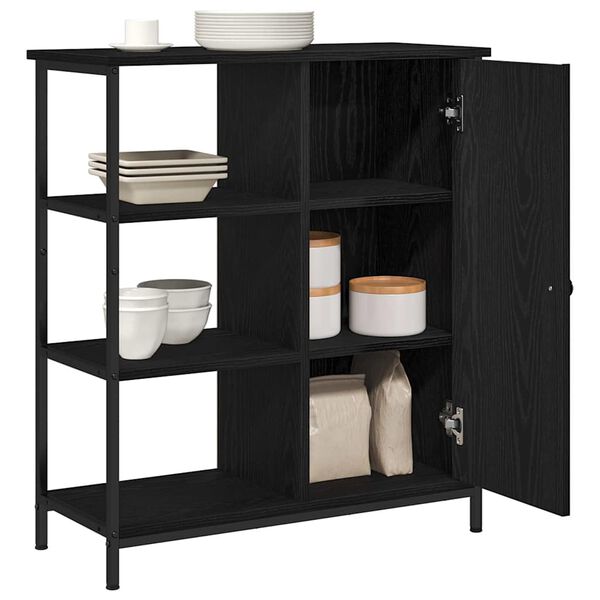 vidaXL Служебен шкаф Черния дъб 70 x 30 x 80 см