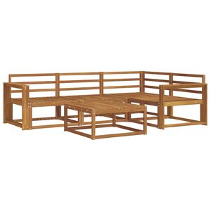 vidaXL Комплект дивани за открито 5 pcs Естествен