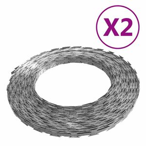 vidaXL BTO-22 Бодлива тел, 2 бр, 100 м, стомана