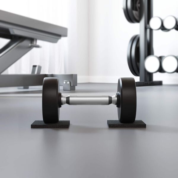 vidaXL Гумена подложка Черно Каучук