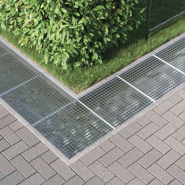 vidaXL Решетка Сребрист 60 x 60 x 2 cm Горещо поцинкована стомана