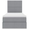 vidaXL Легло с място за съхранение и матрак Светлосиво 90 x 200 cm