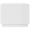 vidaXL Маса за кафе, бял гланц, 102,5x55x44 см, ПДЧ