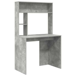 vidaXL Бюро Циментено сиво 91 x 50 x 149 см Инженерна дървесина
