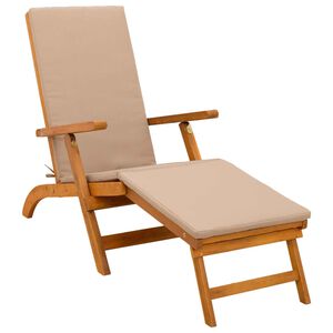 vidaXL Сгъваем и reclining шезлонг Солидно акациево дърво