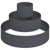 vidaXL Градинска саксия Антрацит 90 x 90 x 20 см