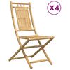 vidaXL Сгъваеми столове 4 бр. 46x66x99 см Бамбук