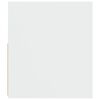 vidaXL Нощни шкафчета, 2 бр, с LED, бели, 60x35x40 см