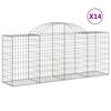 vidaXL Габионни кошници арка 14 бр 200x50x80/100 см поцинковано желязо