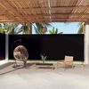 vidaXL Прибираща се странична тента, черна, 220x1000 см