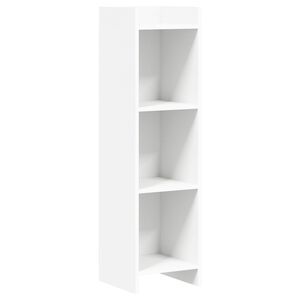 vidaXL Библиотека Бяло 30 x 30 x 111 см Инженерна дървесина