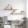 vidaXL Стенен рафт 2 pcs Кафяво 120 x 23,5 x 4 см Инженерно дърво