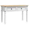 vidaXL Крайна масичка CORONA Бяло 115 x 46 x 73 см
