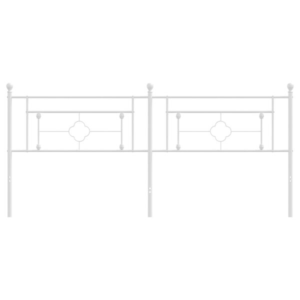 vidaXL Метална резервна табла за легло, бяла, 200 см
