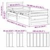 vidaXL Рамка за легло с матрак Бяло 80 x 200 cm Солидно борово дърво