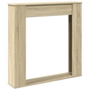 vidaXL Облицовка за камина сонома дъб 100x20x100 см инженерно дърво