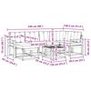 vidaXL Комплект дивани за открито 7 pcs Натурален и Бежов