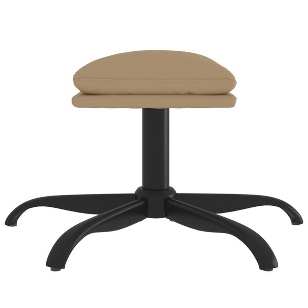 vidaXL Табуретка, капучино, 60x60x36 см, изкуствена кожа