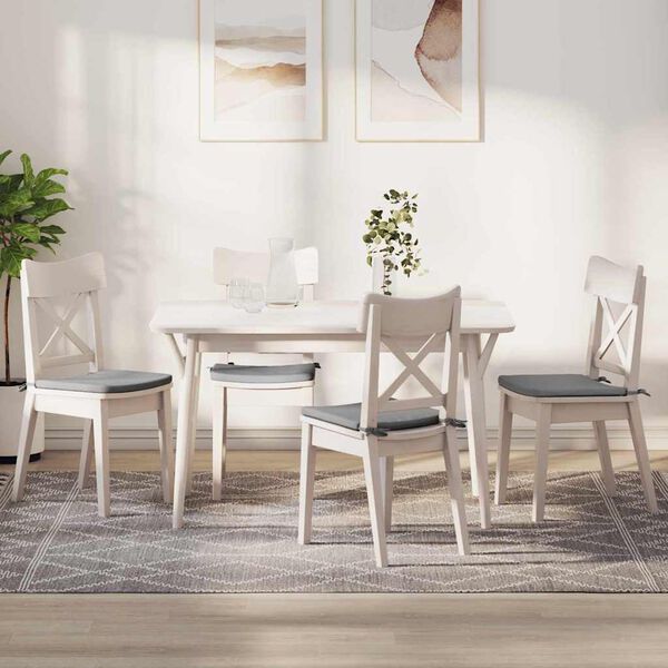 vidaXL Възглавници за седалки 4 pcs Облачно сиво 40 x 40 x 3 cm