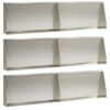 vidaXL Задържащи стени 6 бр. 80 x 12 x 30 см Неръждаема стомана