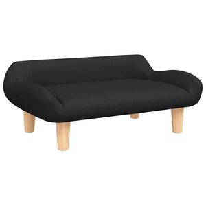 vidaXL Детски диван, черно, 70x40x24 см, текстил