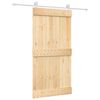vidaXL Преплъзваща се врата Естествено и бяло 100 x 210 cm