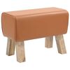 vidaXL Пейка 60 x 30 x 45 cm Естествена кожа Кафяво