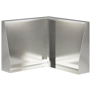 vidaXL Задържащи стени 50 x 50 x 30 см Неръждаема стомана Сребристо