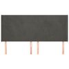 vidaXL Горна табла за легло с уши, тъмносива, 203x16x118/128см, кадифе