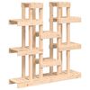 vidaXL Поставка за цветя, 104,5x25x109,5 см, бор масив