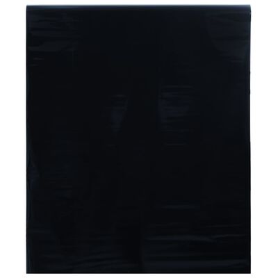 vidaXL Фолио за прозорци статично черен мат 90x1000 см PVC