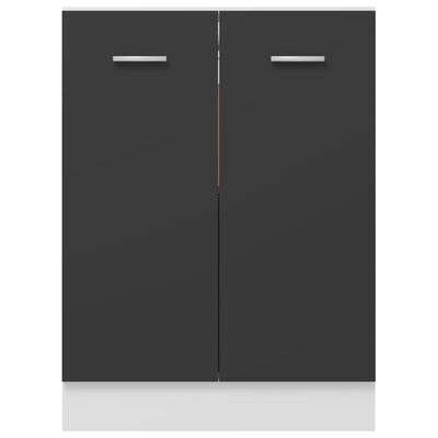 vidaXL Долен шкаф, сив, 60x46x81,5 см, ПДЧ