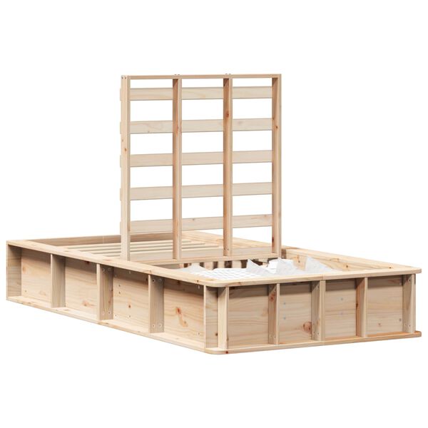 vidaXL Рамка за легло Кафяво 80 x 200 cm Солидно борово дърво