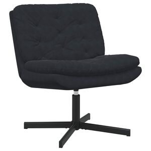 vidaXL Къртящ релаксиращ стол Черно 63 x 75 x 76 см Кадифе