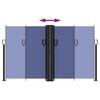 vidaXL Прибираща се странична тента, синя, 140x600 см
