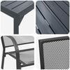 vidaXL Комплект за хранене в градината 9 pcs Антрацит Стомана