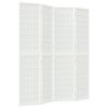 vidaXL Параван за стая, 4 панела, в японски стил, 160x170 cм, бял