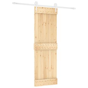 vidaXL Преплъзваща се врата Естествено и бяло 70 x 210 cm