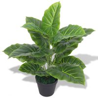 vidaXL Изкуствено растение трилистник със саксия, 45 см, зелено