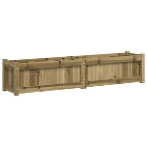 vidaXL Градински сандък, 150x31x31 см, импрегнирана борова дървесина