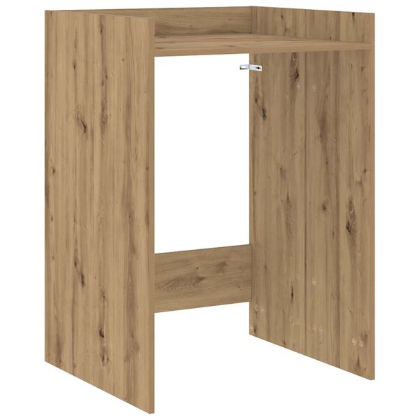 vidaXL Шкаф за пералня Дъб Артизан 67,5 x 62 x 97 см Инженерно дърво