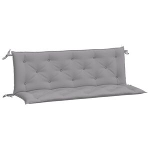 vidaXL Възглавници за градински пейки 2 бр Сиво 150x50x7 см плат