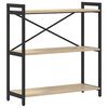 vidaXL Рафт за книги 80 x 30 x 85 cm Инженерна дървесина Сонома дъб