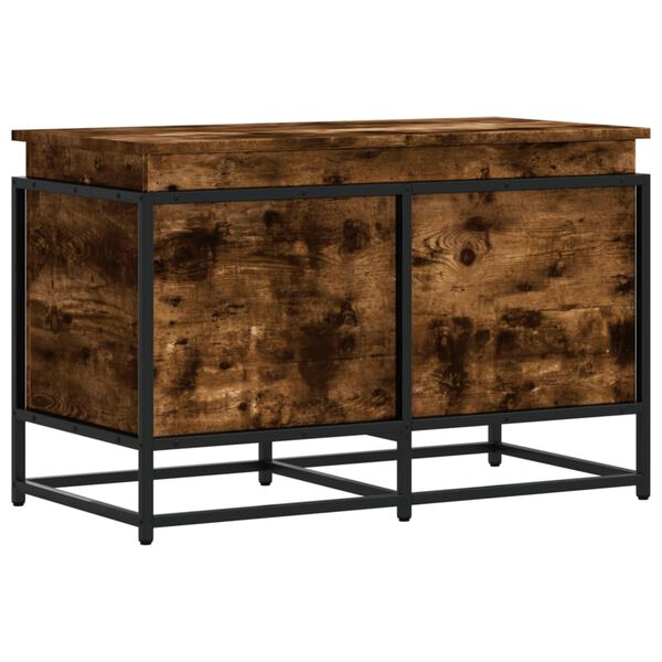 vidaXL Кутия за съхранение, опушен дъб, 80x40x51,5 см, инженерно дърво