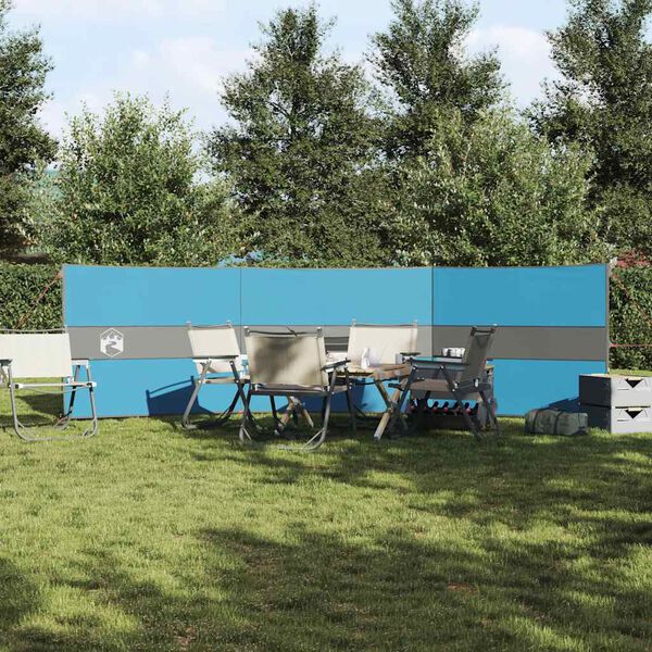 vidaXL Camping Windbreak Blue 490x123 cm Водоустойчив