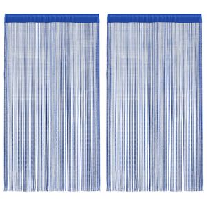 vidaXL Пердета ресни, 2 бр, 100x250 см, сини