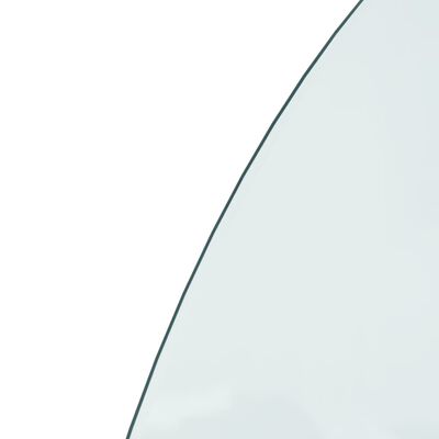 vidaXL Стъклена плоча за камина полукръгла 1000x600 мм
