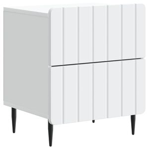 vidaXL Нощен шкаф Бяло 43 x 34,5 x 49,5 см Инженерна дървесина